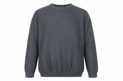Easy Men’s Grey Cable Knit Acrylic Pullover Jumper XL