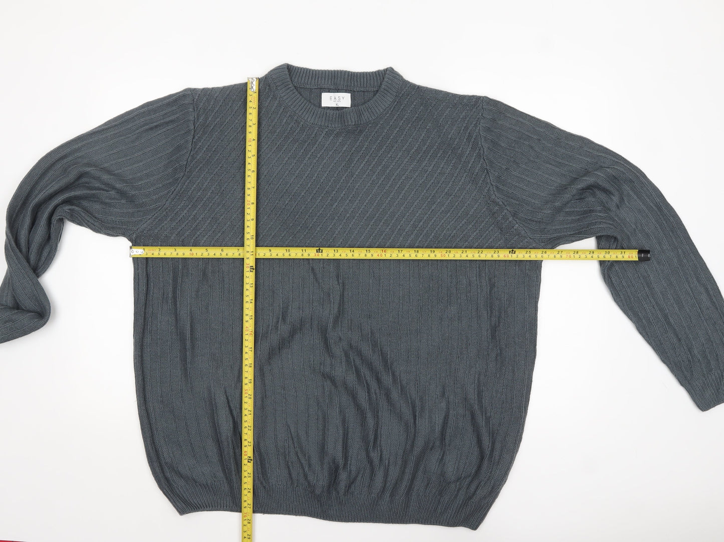 Mens UK Size XL Easy Grey Pullover Jumper
