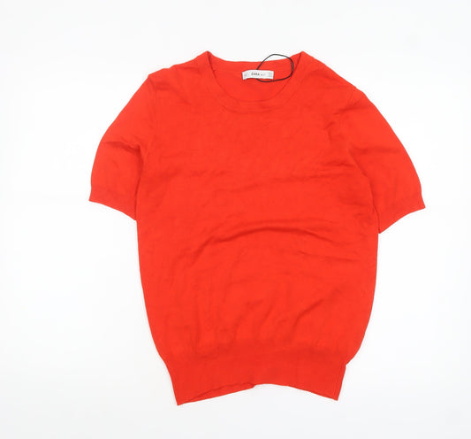 Womens UK Size 12 Zara Red Pullover Jumper