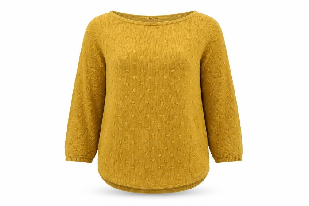 Tu Women’s Yellow 100% Cotton Crew Neck Chunky Knit Pullover Jumper Size 10