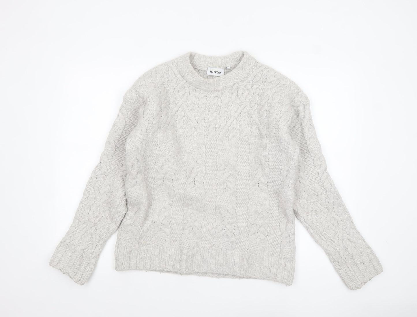 Womens UK Size XS Weekday Ivory Pullover Jumper