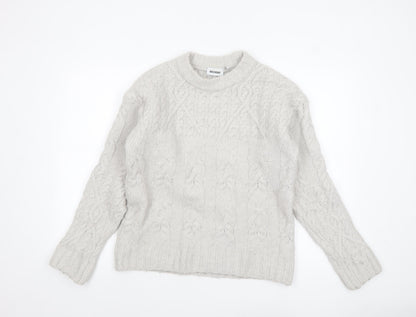 Womens UK Size XS Weekday Ivory Pullover Jumper