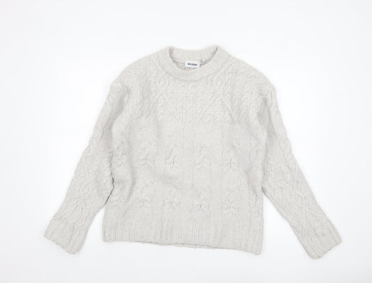 Womens UK Size XS Weekday Ivory Pullover Jumper