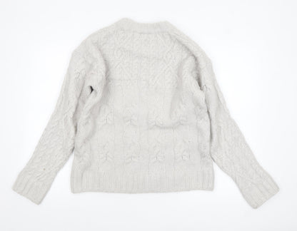 Womens UK Size XS Weekday Ivory Pullover Jumper