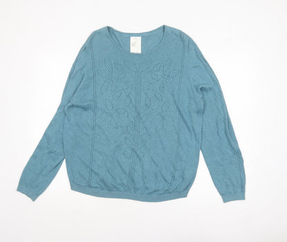 Womens UK Size 18 Thought Blue Pullover Jumper