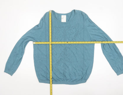Womens UK Size 18 Thought Blue Pullover Jumper
