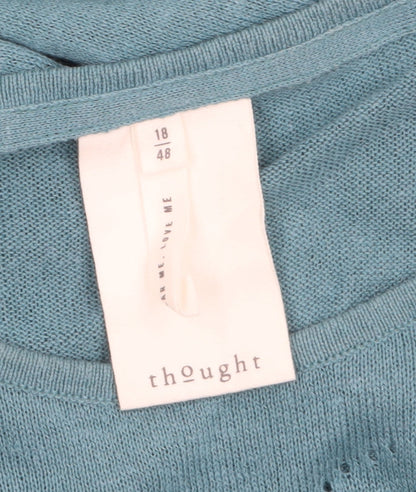 Womens UK Size 18 Thought Blue Pullover Jumper