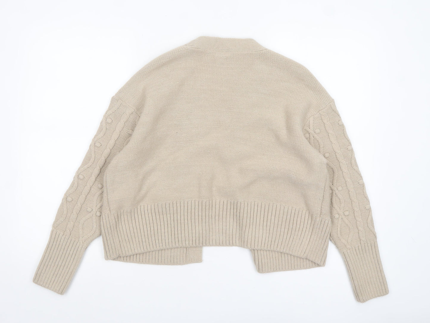 Womens UK Size S River Island Beige Cardigan Jumper