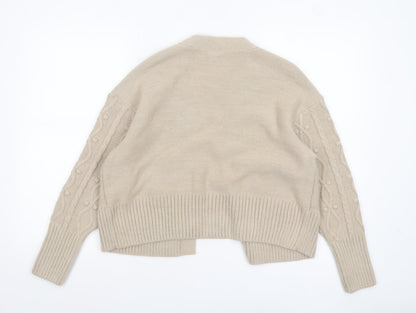 Womens UK Size S River Island Beige Cardigan Jumper