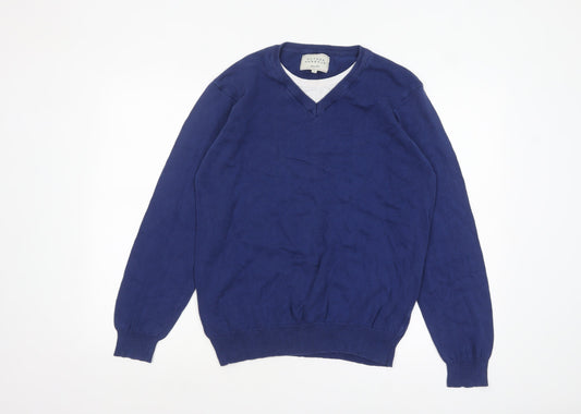 Mens UK Size L Hutson Harbour Blue Pullover Jumper