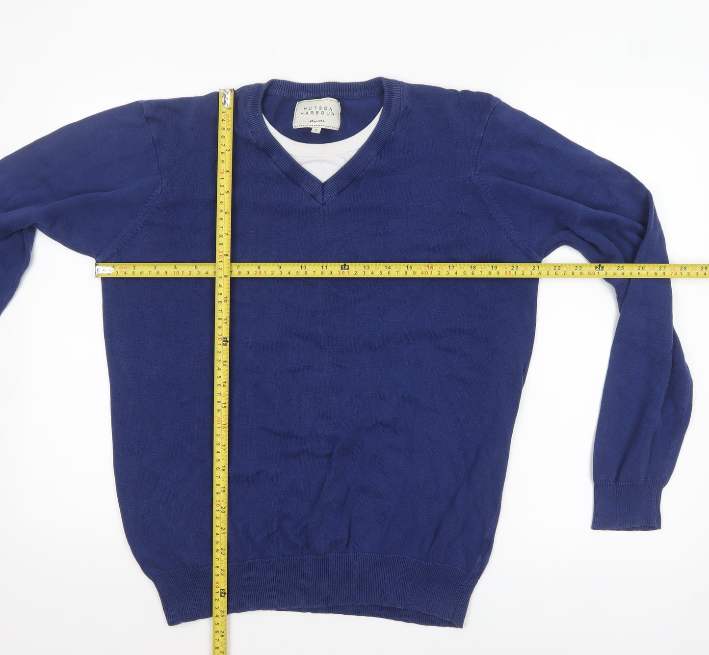Mens UK Size L Hutson Harbour Blue Pullover Jumper