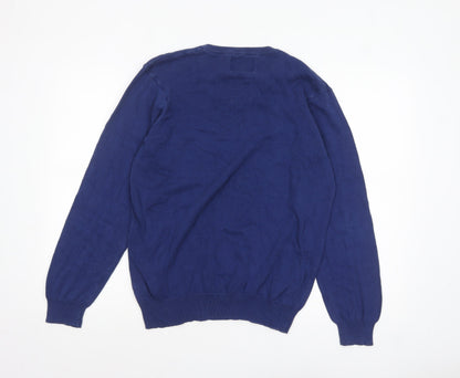 Mens UK Size L Hutson Harbour Blue Pullover Jumper