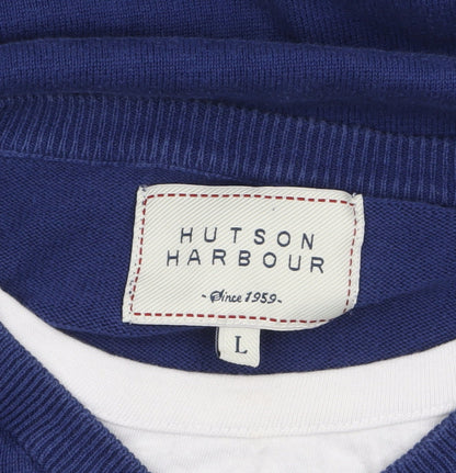 Mens UK Size L Hutson Harbour Blue Pullover Jumper