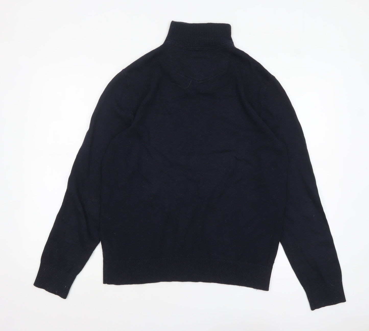 Mens UK Size M Fat Face Blue 1/4 Zip Jumper