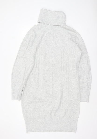 Womens UK Size M F&F Grey Pullover Jumper