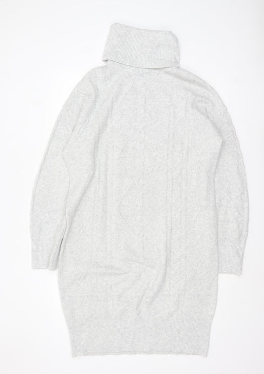 Womens UK Size M F&F Grey Pullover Jumper