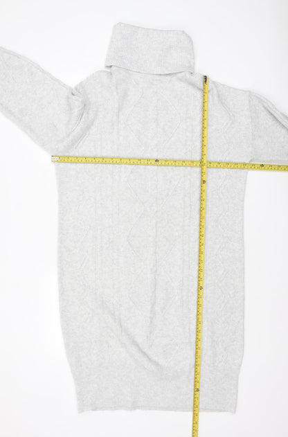 Womens UK Size M F&F Grey Pullover Jumper