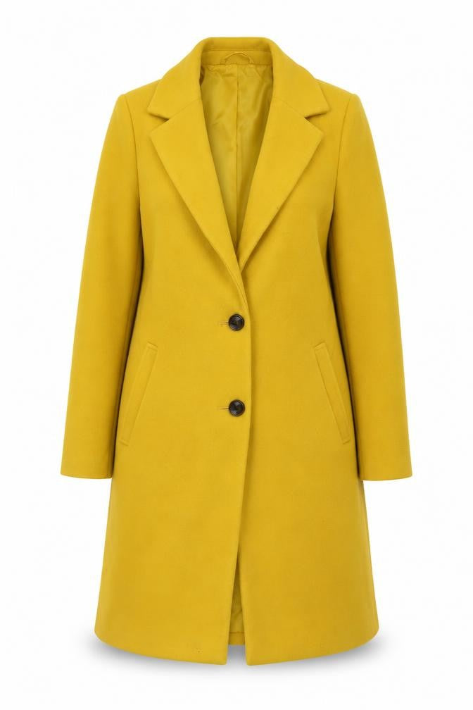 Womens UK Size 8 George Yellow Overcoat