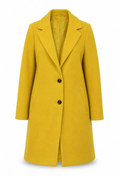 Womens UK Size 8 George Yellow Overcoat