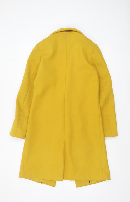 Womens UK Size 8 George Yellow Overcoat