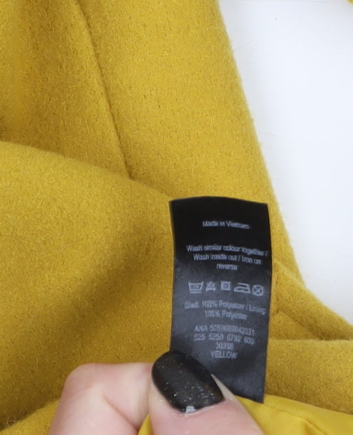 Womens UK Size 8 George Yellow Overcoat