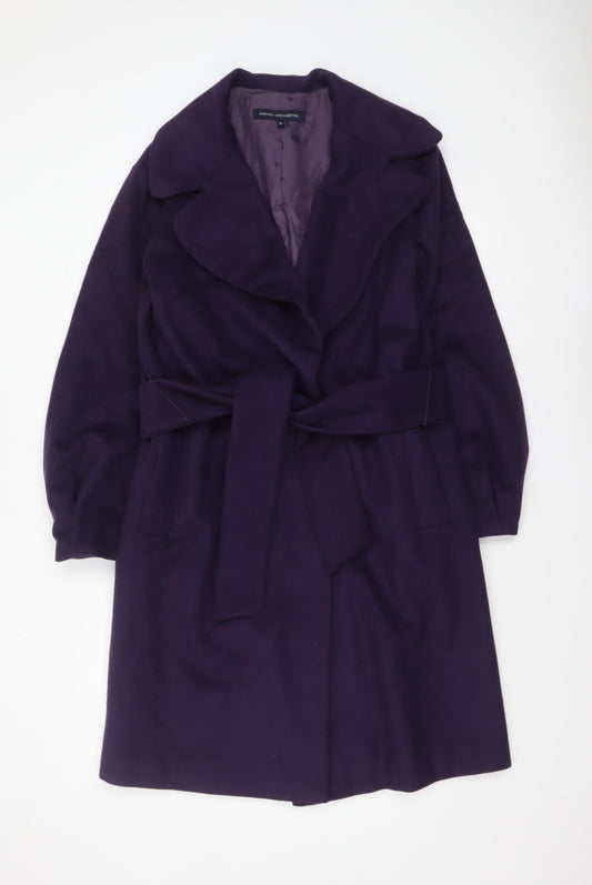 Womens UK Size 10 French Connection Purple Trench Coat