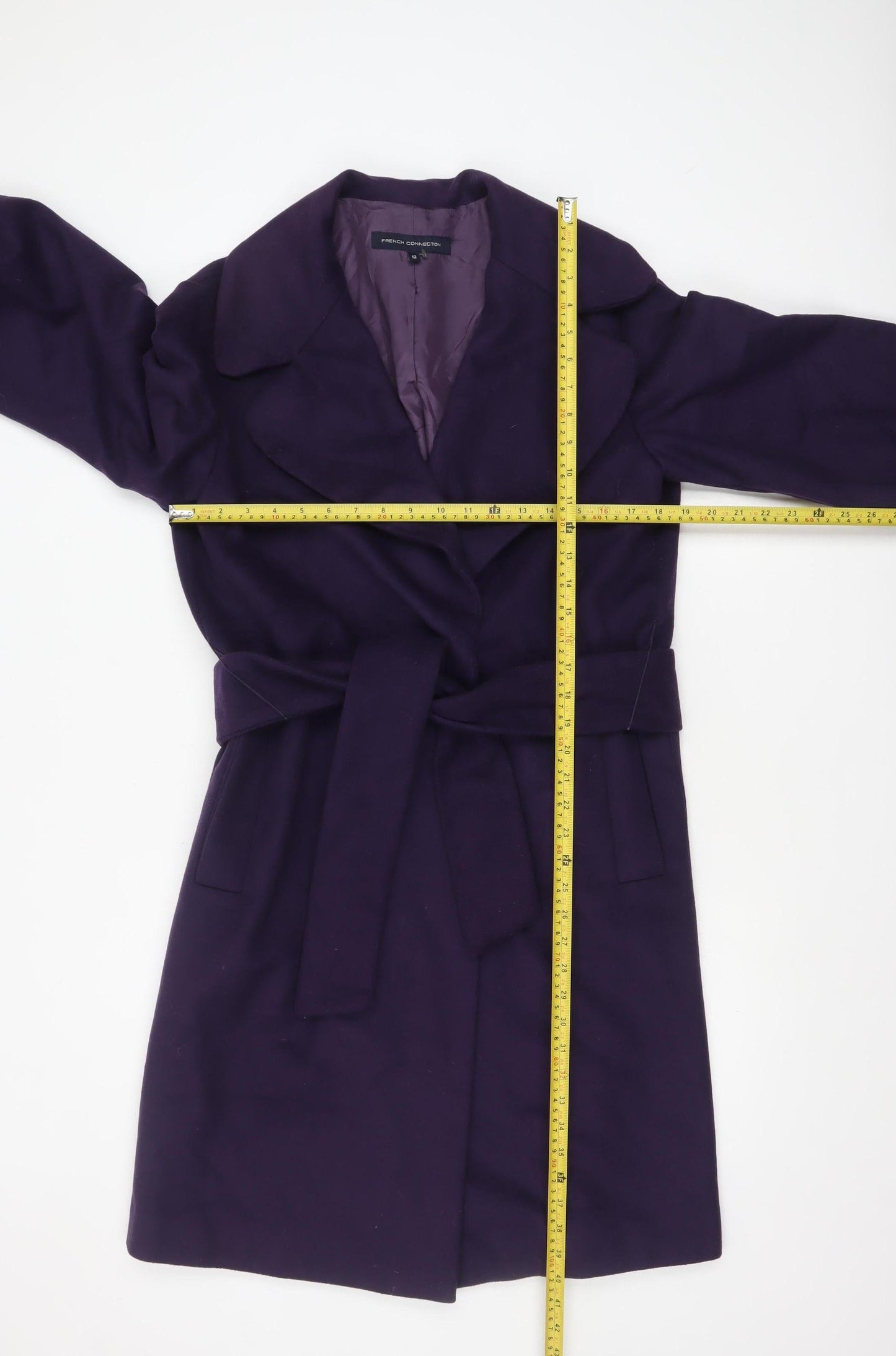 Womens UK Size 10 French Connection Purple Trench Coat