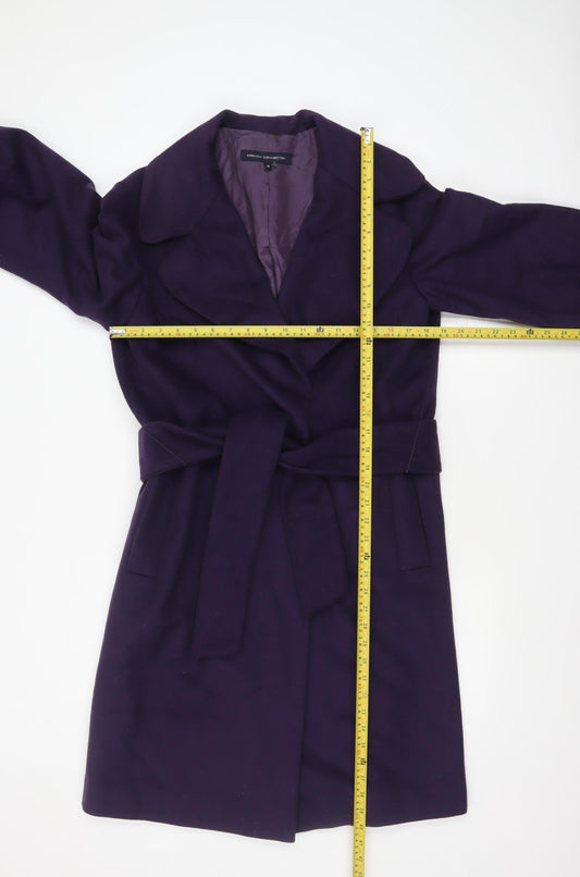 Womens UK Size 10 French Connection Purple Trench Coat