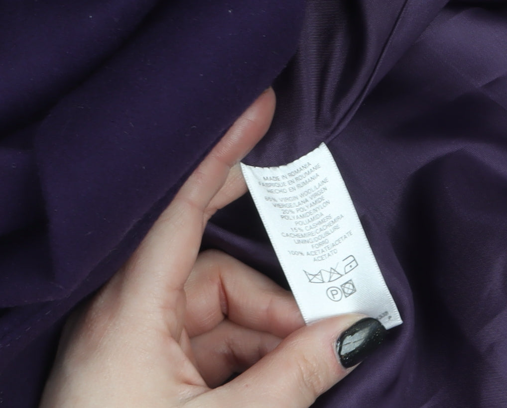 Womens UK Size 10 French Connection Purple Trench Coat