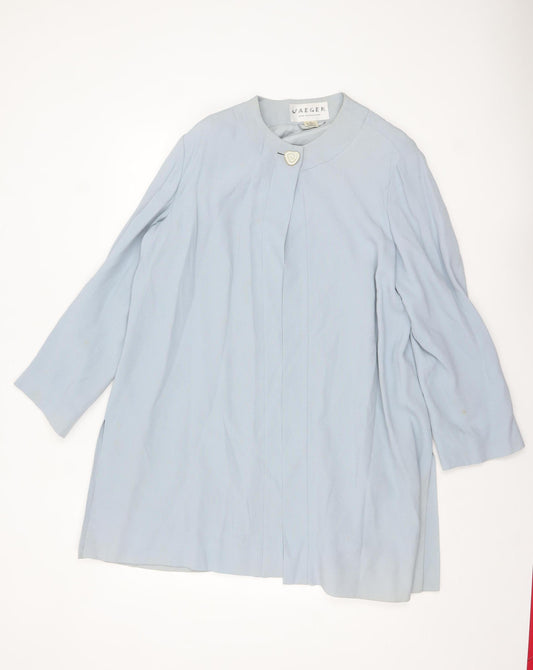 Womens UK Size 12 Jaeger Blue Overcoat