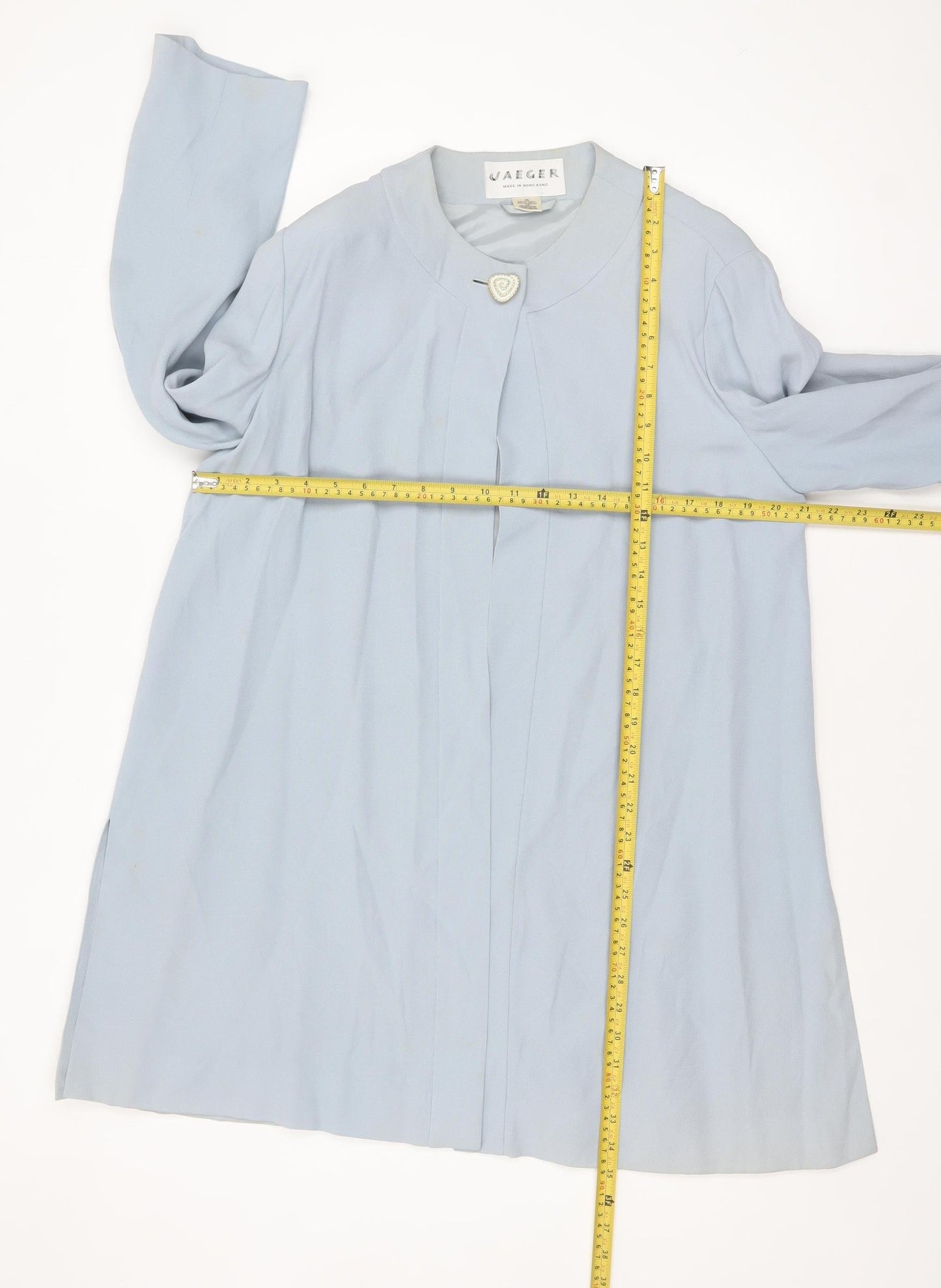Womens UK Size 12 Jaeger Blue Overcoat