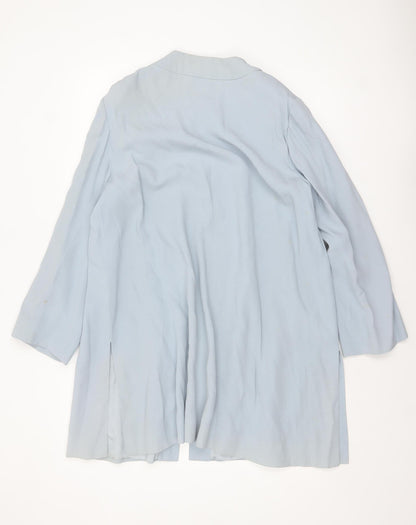 Womens UK Size 12 Jaeger Blue Overcoat