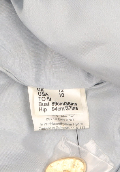 Womens UK Size 12 Jaeger Blue Overcoat