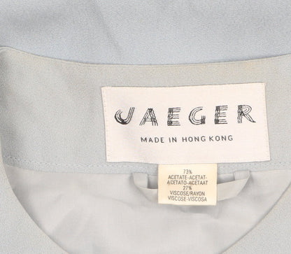 Womens UK Size 12 Jaeger Blue Overcoat