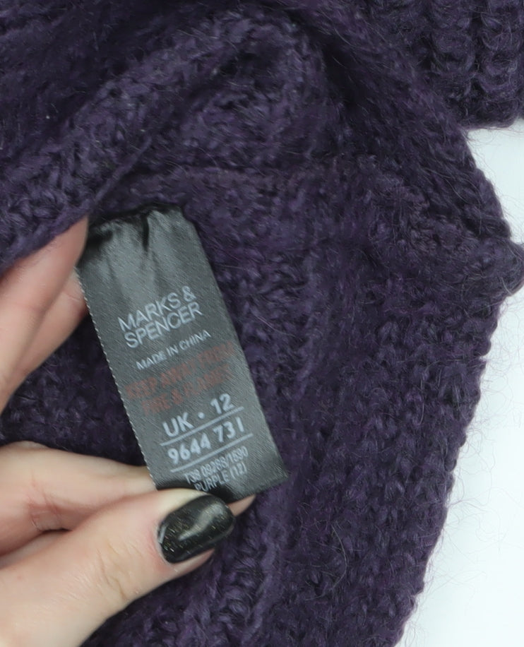 Womens UK Size 12 Marks and Spencer Purple Pullover Jumper