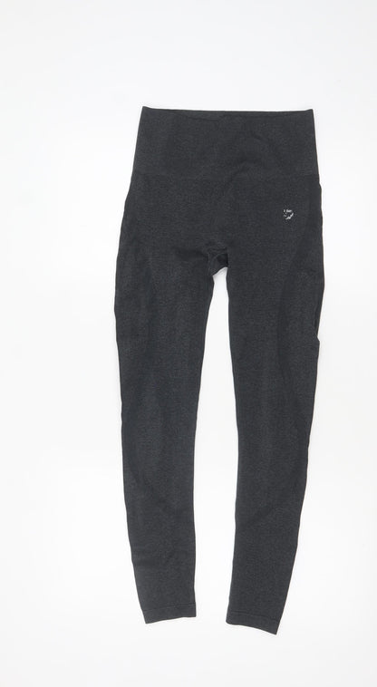 Womens UK Size S BLU Slim Fit Leggings Black Leggings