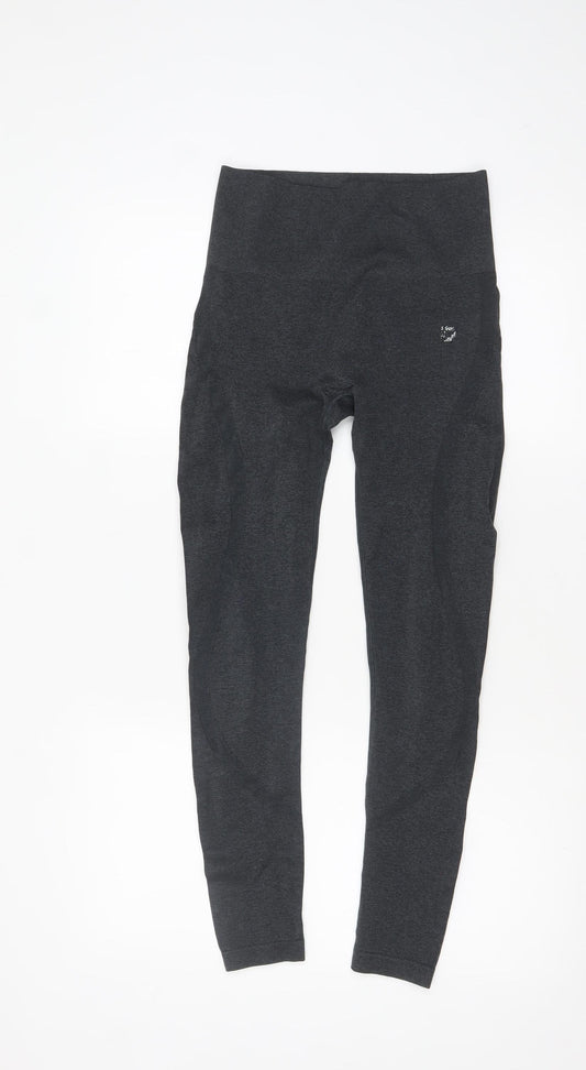 Womens UK Size S BLU Slim Fit Leggings Black Leggings
