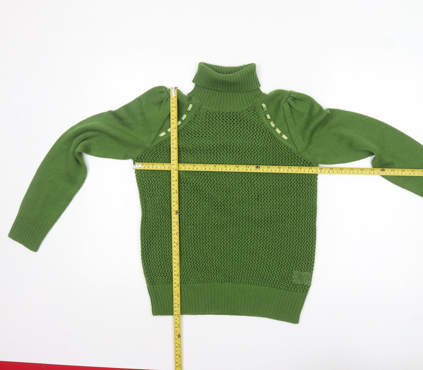 Womens UK Size 12 Baby Jane Cacharel Green Pullover Jumper