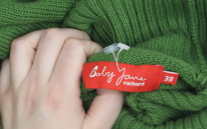 Womens UK Size 12 Baby Jane Cacharel Green Pullover Jumper