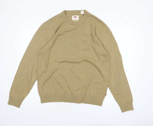 Mens UK Size M Levi's Beige Pullover Jumper