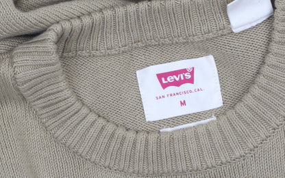 Mens UK Size M Levi's Beige Pullover Jumper