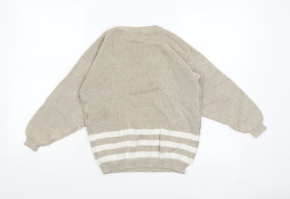 Womens UK Size S Lizsport Beige Pullover Jumper