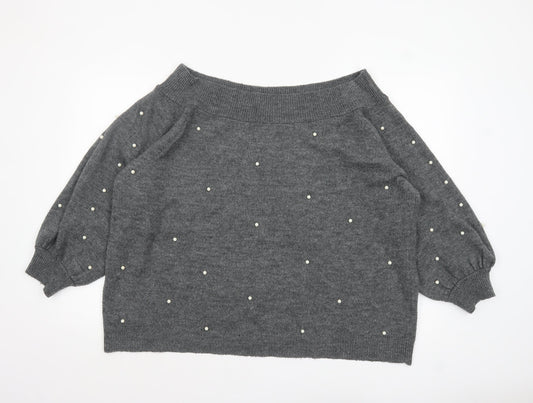 Womens UK Size 22 NEXT Grey Pullover Jumper