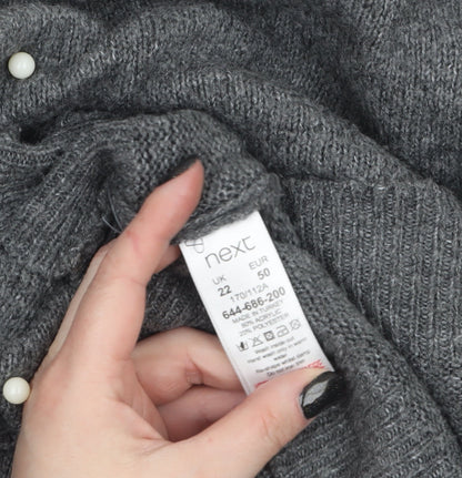 Womens UK Size 22 NEXT Grey Pullover Jumper