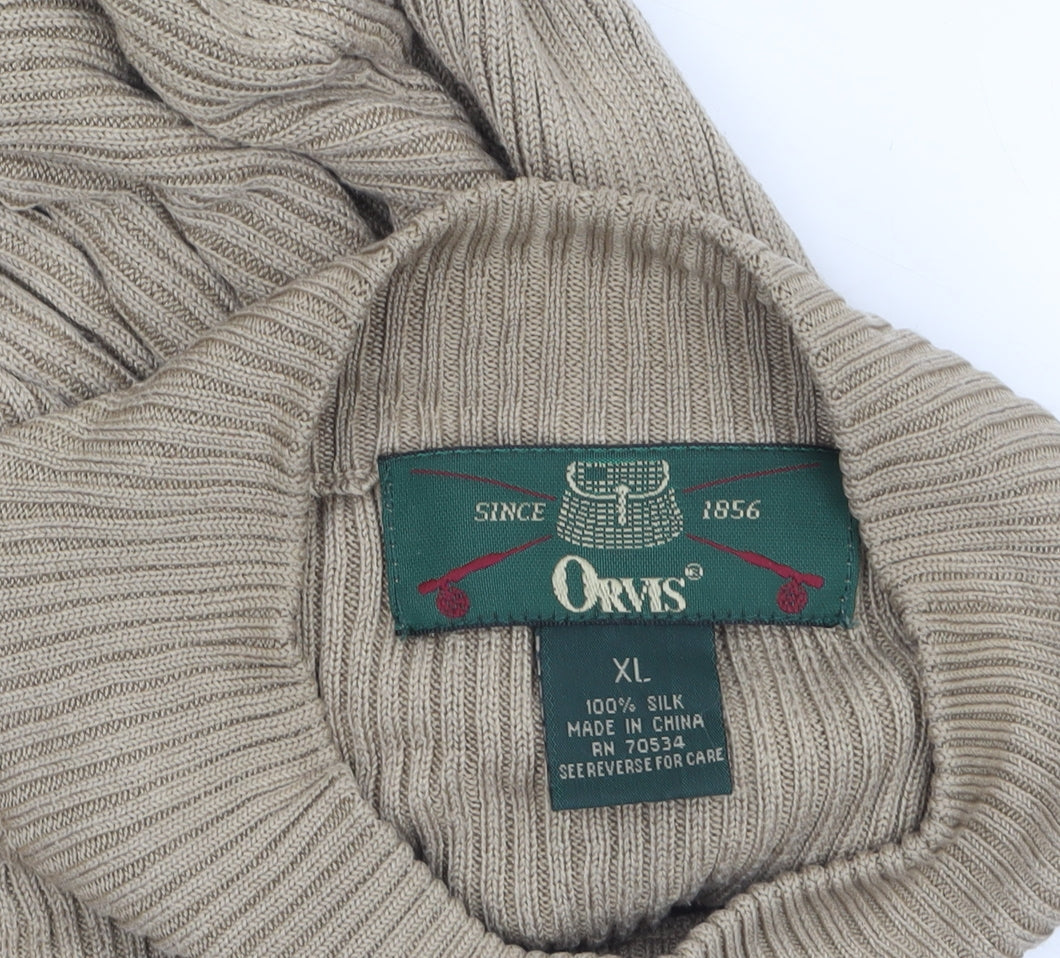 Womens UK Size XL Orvis Beige Pullover Jumper