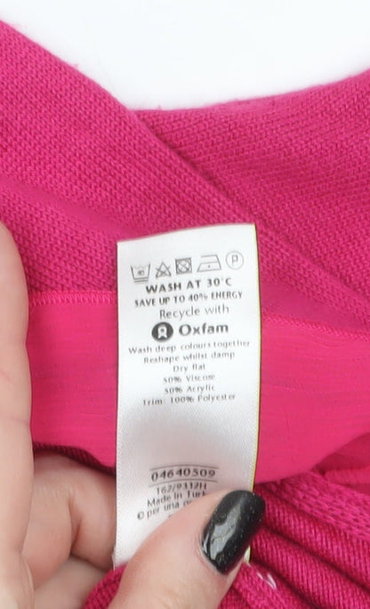 Womens UK Size 12 Marks and Spencer Pink Cardigan Jumper