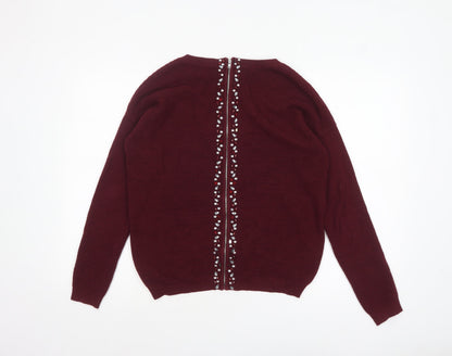 Womens UK Size 10 NEXT Red Pullover Jumper
