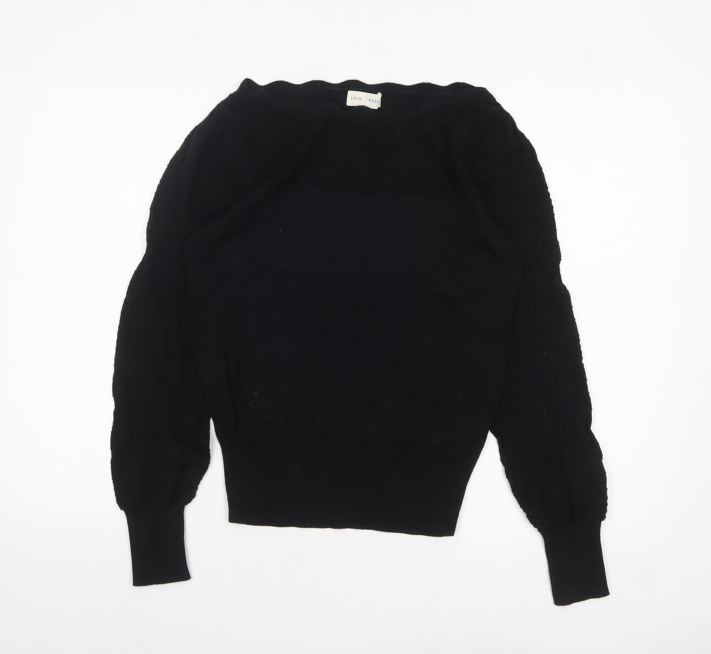 Womens UK Size 10 Love & Rose Black Pullover Jumper