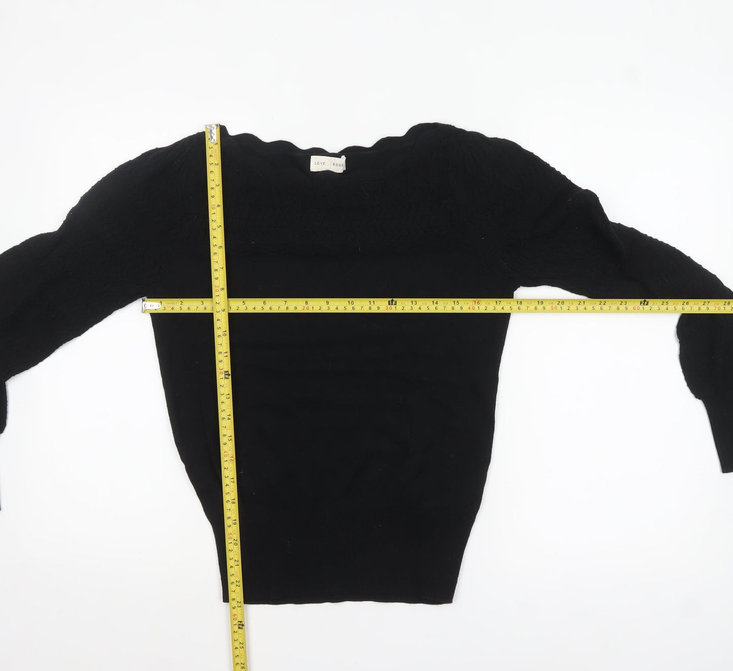 Womens UK Size 10 Love & Rose Black Pullover Jumper