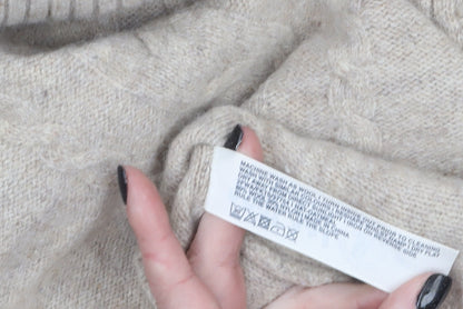 Womens UK Size M Fat Face Beige Pullover Jumper